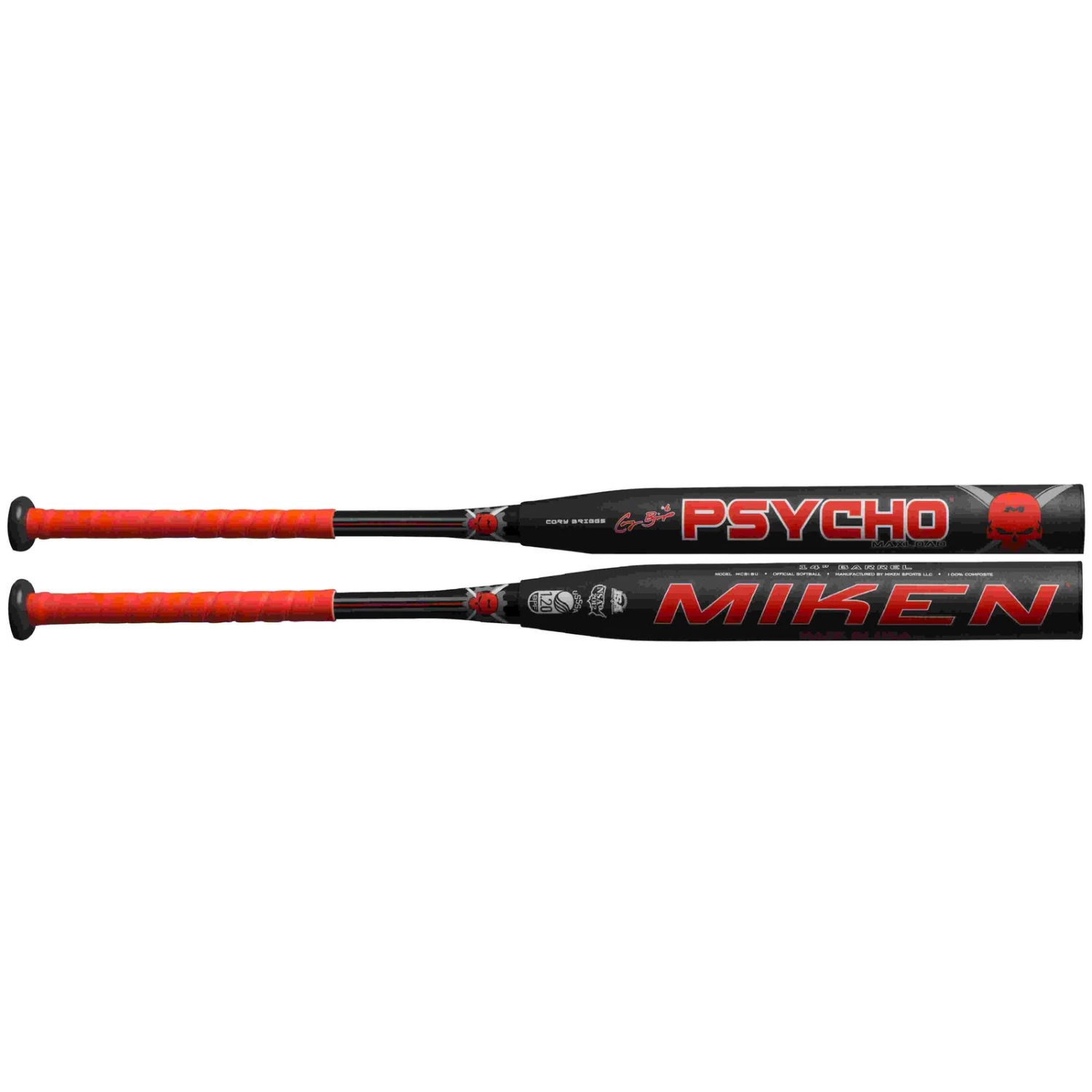 Smash It Sports 2019 Miken Psycho 14" Cory Briggs 2PC Maxload USSSA Slowpitch Softball Bat MCB18U