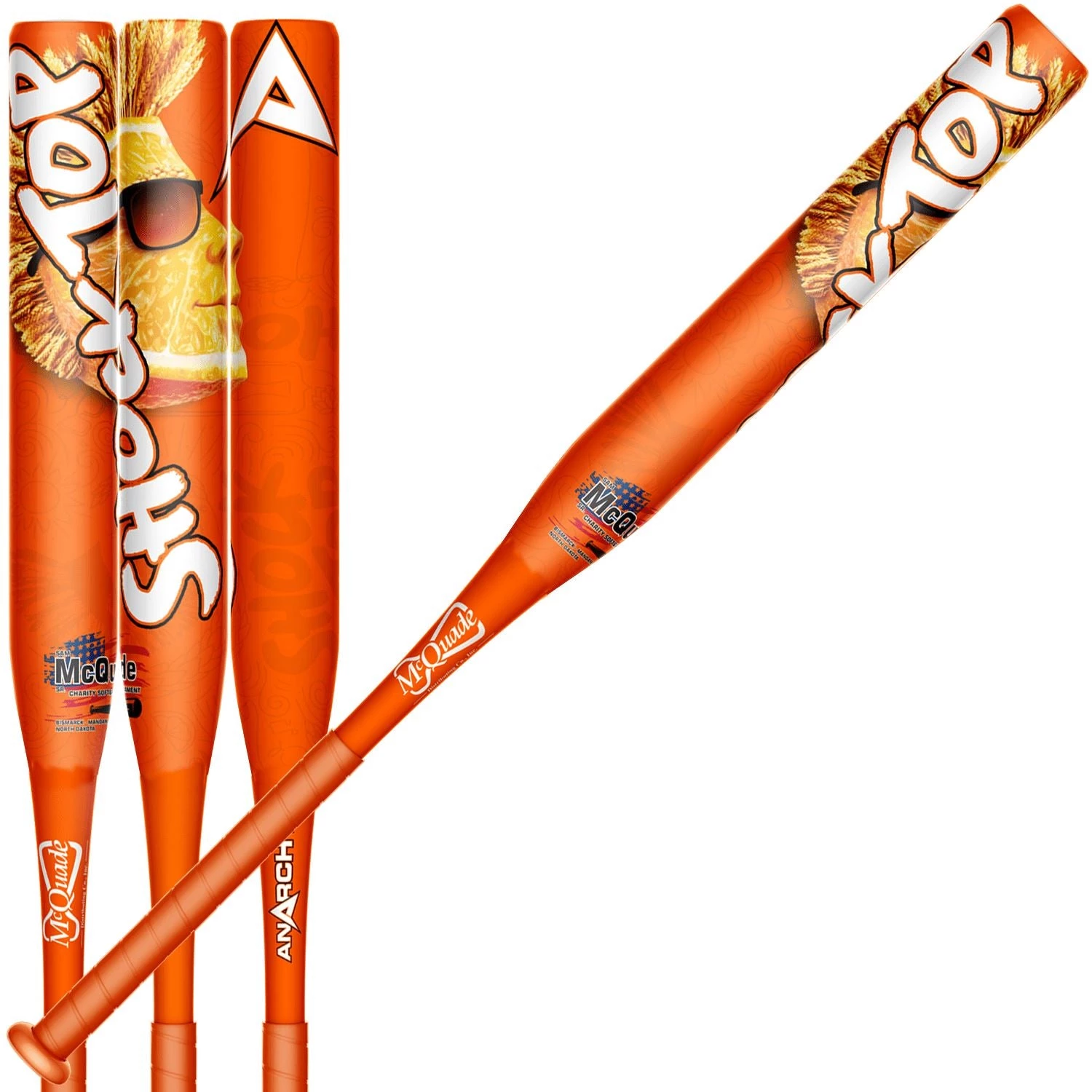 Smash It Sports 2022 Anarchy Shock Top β Collectors Edition β 1PC - 12.5"- .5oz End Load - USA/ASA Slowpitch Softball Bat A22ASKTO112-2 (Orange) - Image 2